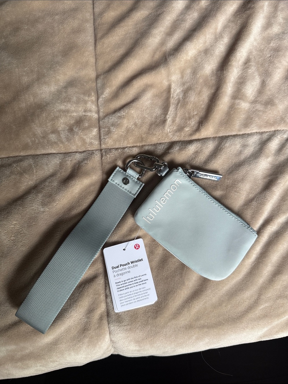 lululemon athletica Dual Pouch Wristlet in Pelican